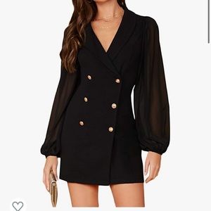 Button Up Blazer Dress